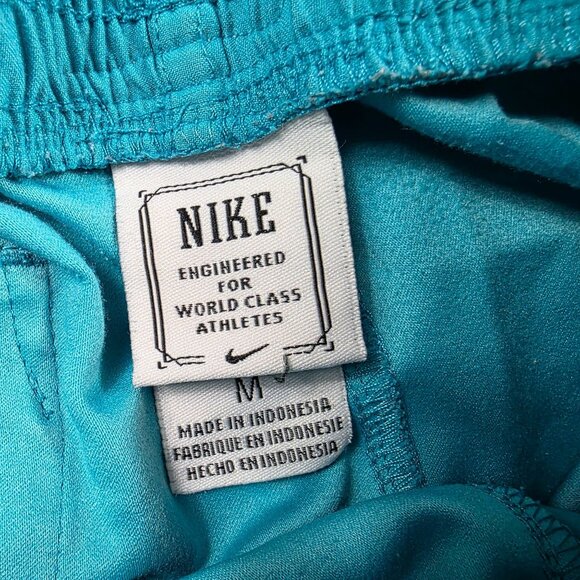 Nike Running Shorts Girls Size Medium Blue Neon Yellow Athletic Activewear - Picture 4 of 8